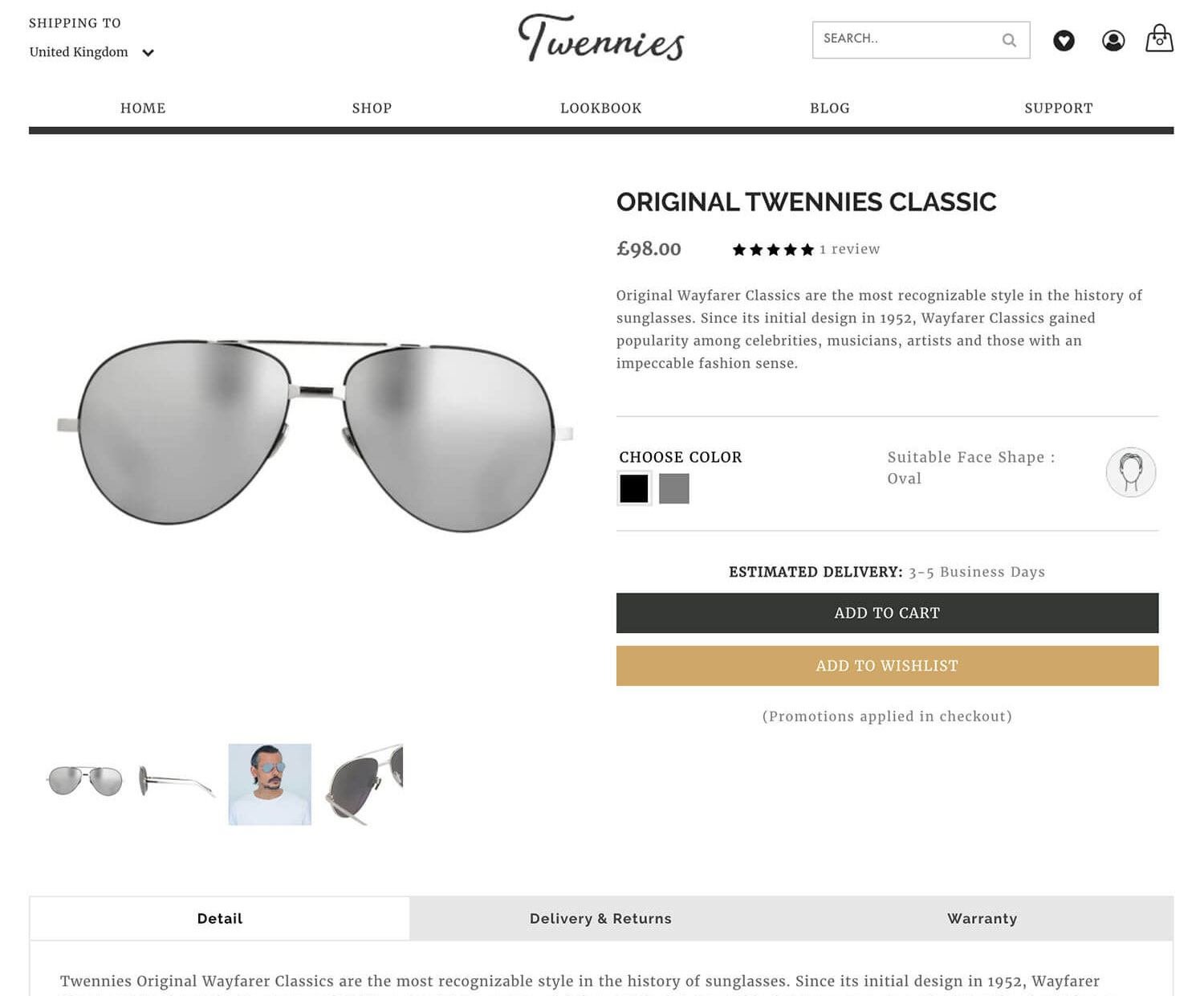 Twennies product page